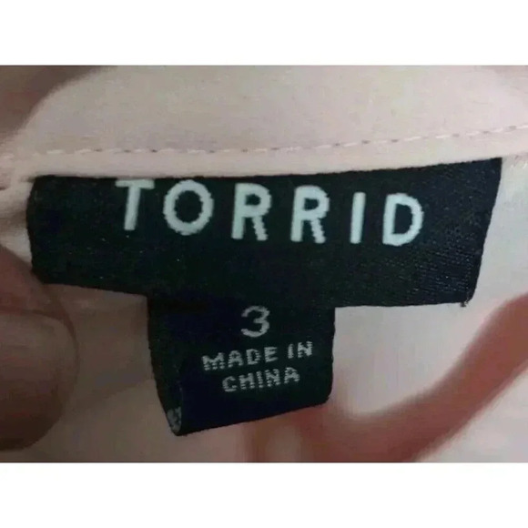 Torrid Georgette Goddess‎ Tank Top Halter High Neck Keyhole Blush Size 3X - Picture 3 of 4